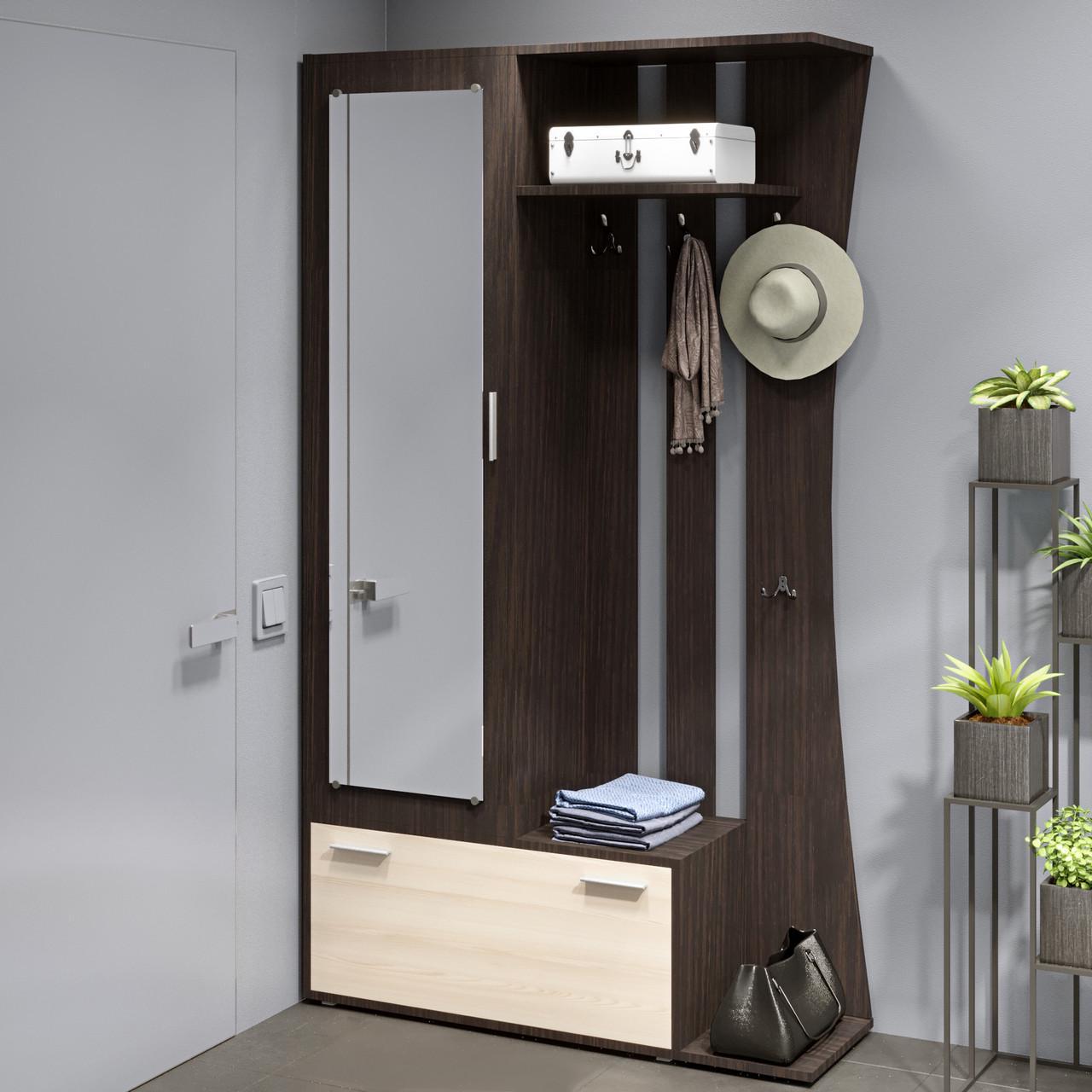Прихожая с зеркалом Еверест Авео-2 Венге/Дуб молочный (DTM-2189)