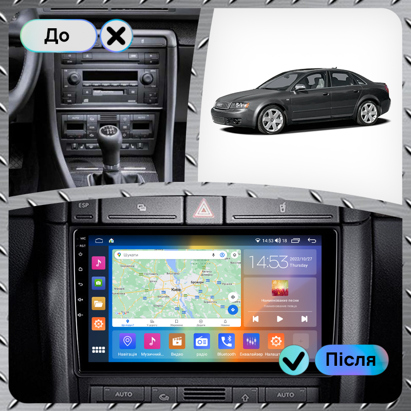 Автомагнитола штатная Lesko CarPlay/4G/Wi-Fi/GPS для Audi S4 II B6 2002-2004 IPS 4/64Gb 9" (1708699291) - фото 3