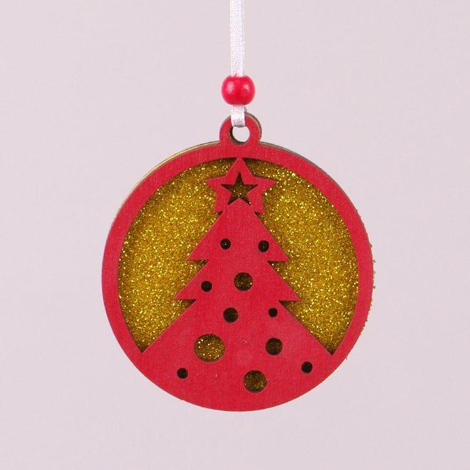 Новогодний подвеска Flora с Елочкой 8 см 2 шт. (19912)