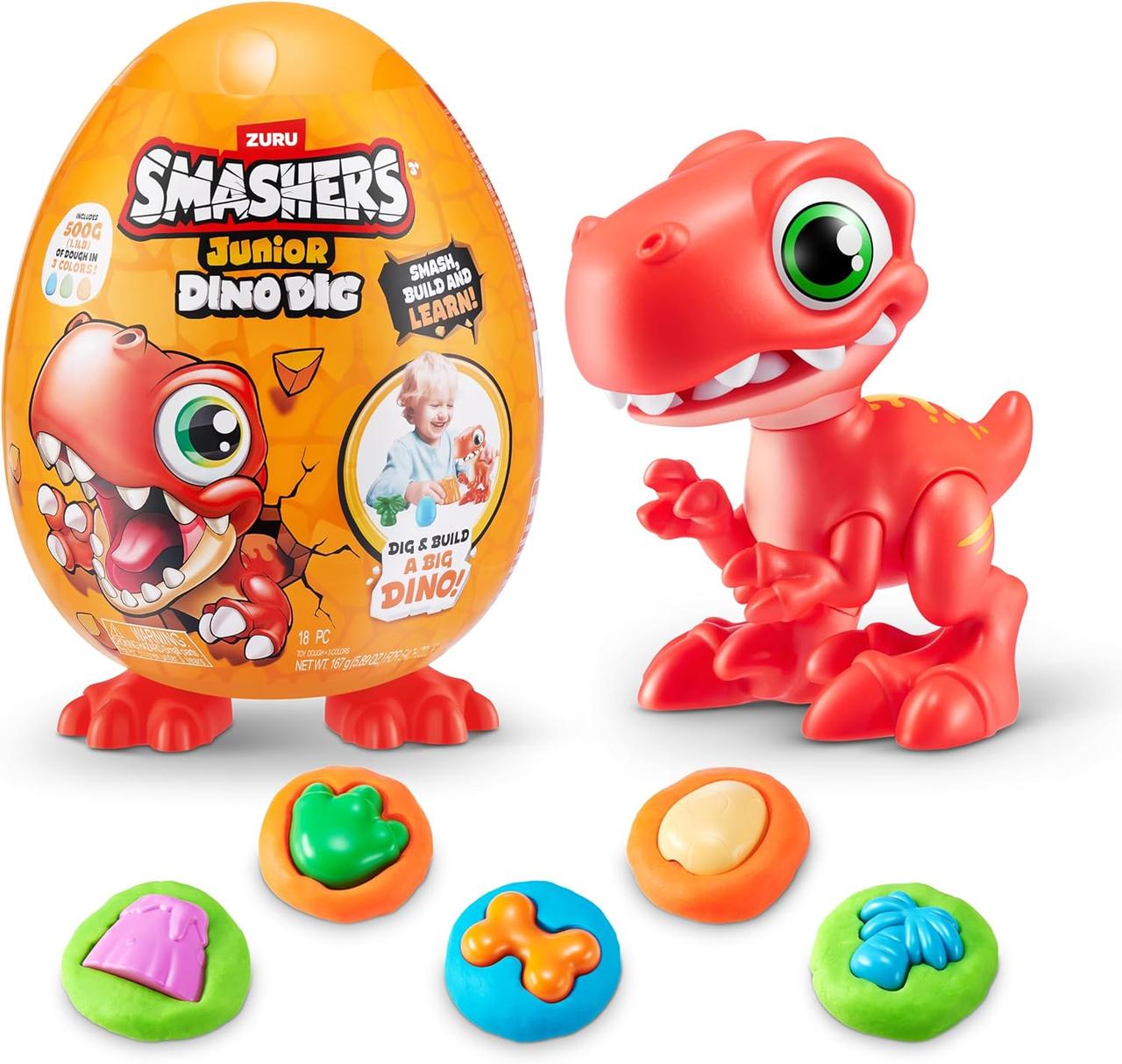 Игровой набор Zuru Smashers 74116A Junior с динозавром Раптор и тестом (28749841)
