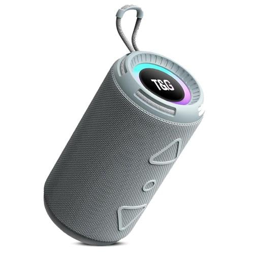 Портативная колонка T&G 656 8W с ремешком и подсветкой Grey