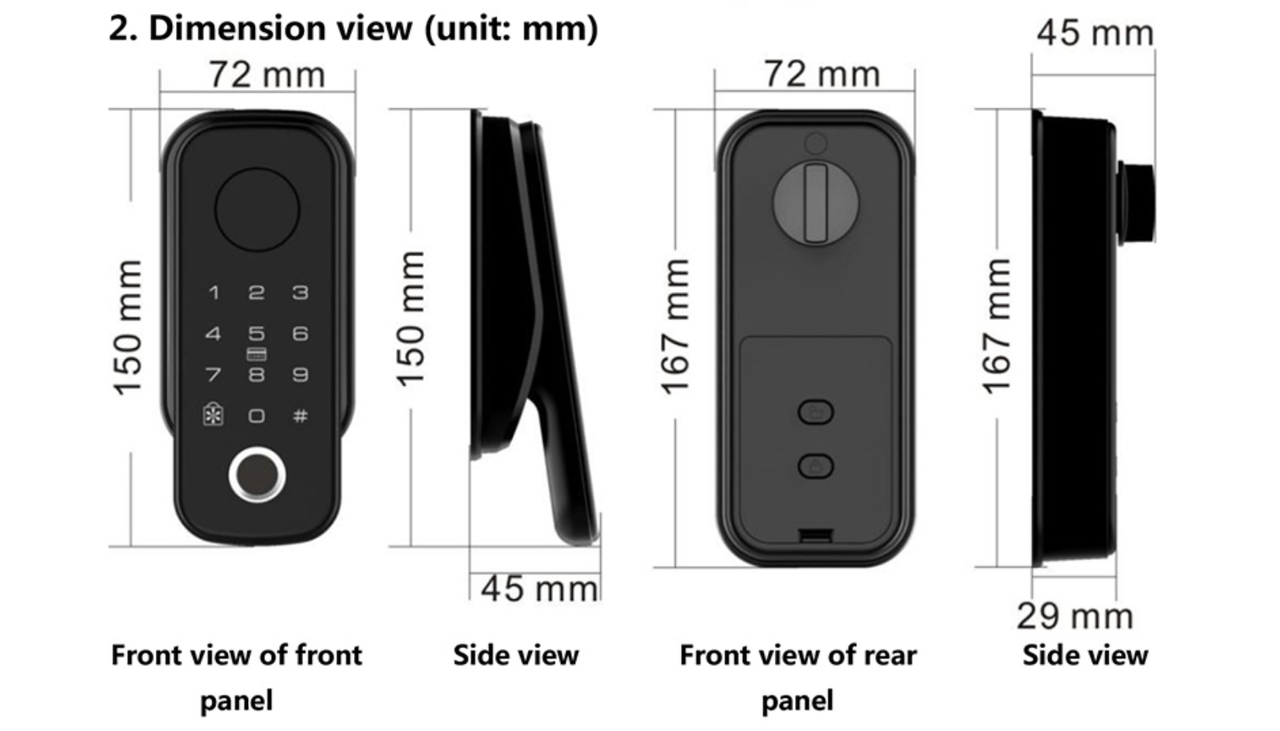 Замок-редуктор электронный универсальный Smart lock PES David Black (17515891) - фото 2