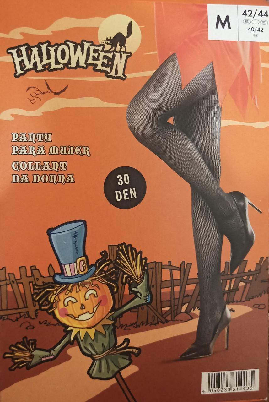 Колготки в сетку на Хэллоуин 30 den M р. 42-44 Черный (L0111) - фото 3 Колготки в сетку на Хэллоуин 30 den M р. 42-44 Черный (L0111) - фото 3