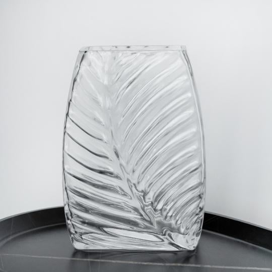 Ваза стеклянная Elisey Белый лист 20 см (9099-008)