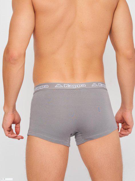 Труси-боксери Kappa Boxer Uomo Elastico Esterno logato 2XL Сірий (K1211 GrigioUnito-2XL) - фото 2