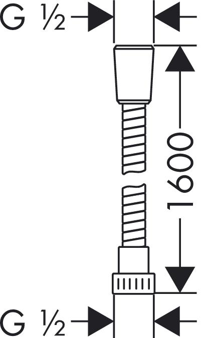 Душовий шланг Hansgrohe SHOWER HOSE METAFLEX 28266000 1600 мм (27721) - фото 2