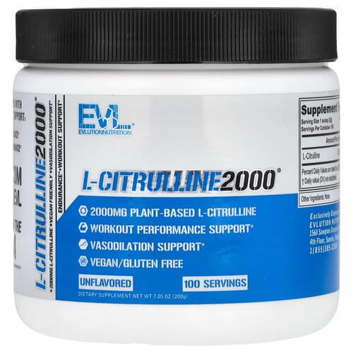 Цитрулин EVLution Nutrition L-Citrulline 2000 г. 200 г (EVL-02221)