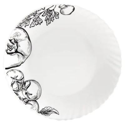 Тарелка обеденная Vittora Овощной Этюд волнистая 22 см Белый (V-220Vs)