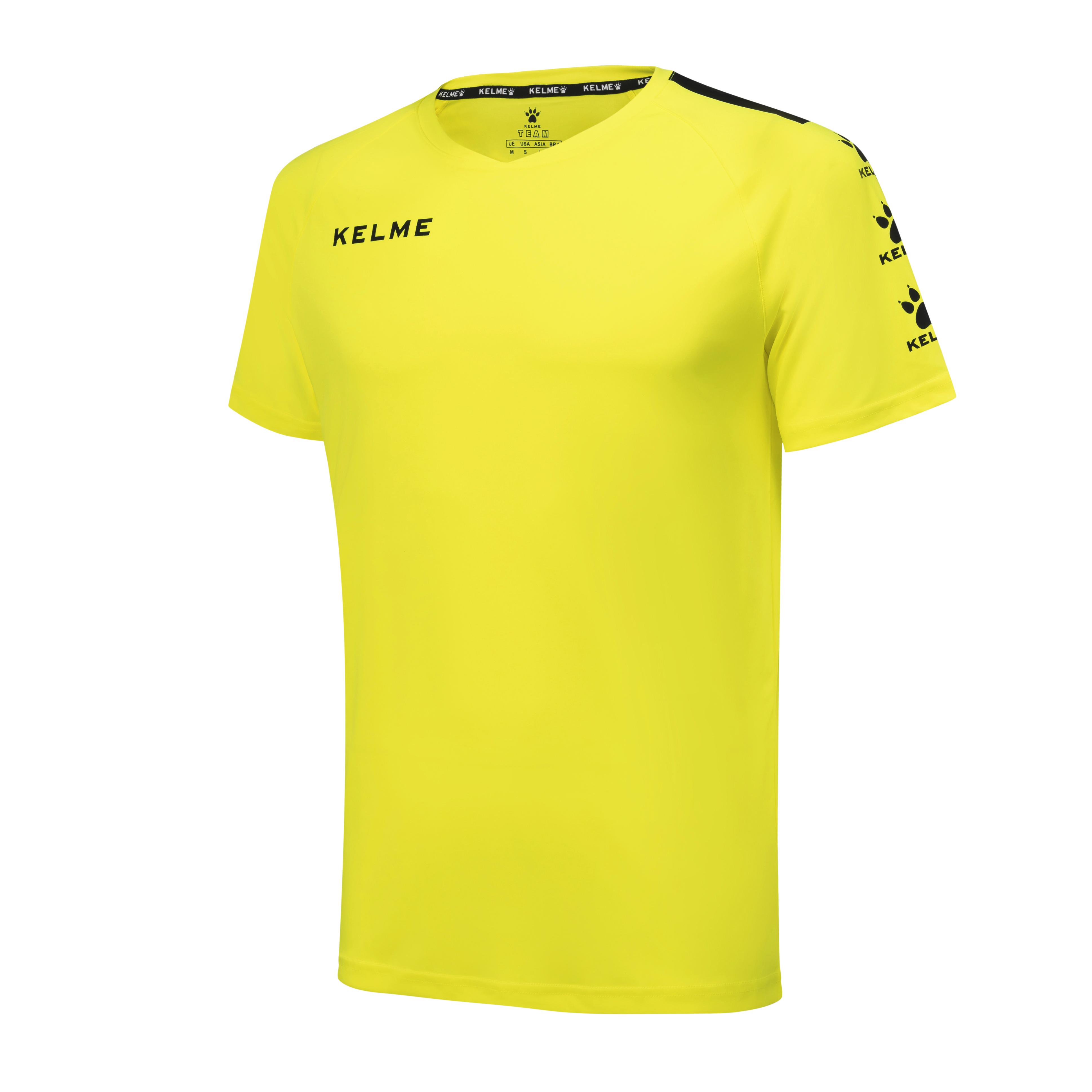 Футболка детская Kelme Lince к/р р. 12 Желтый/Черный