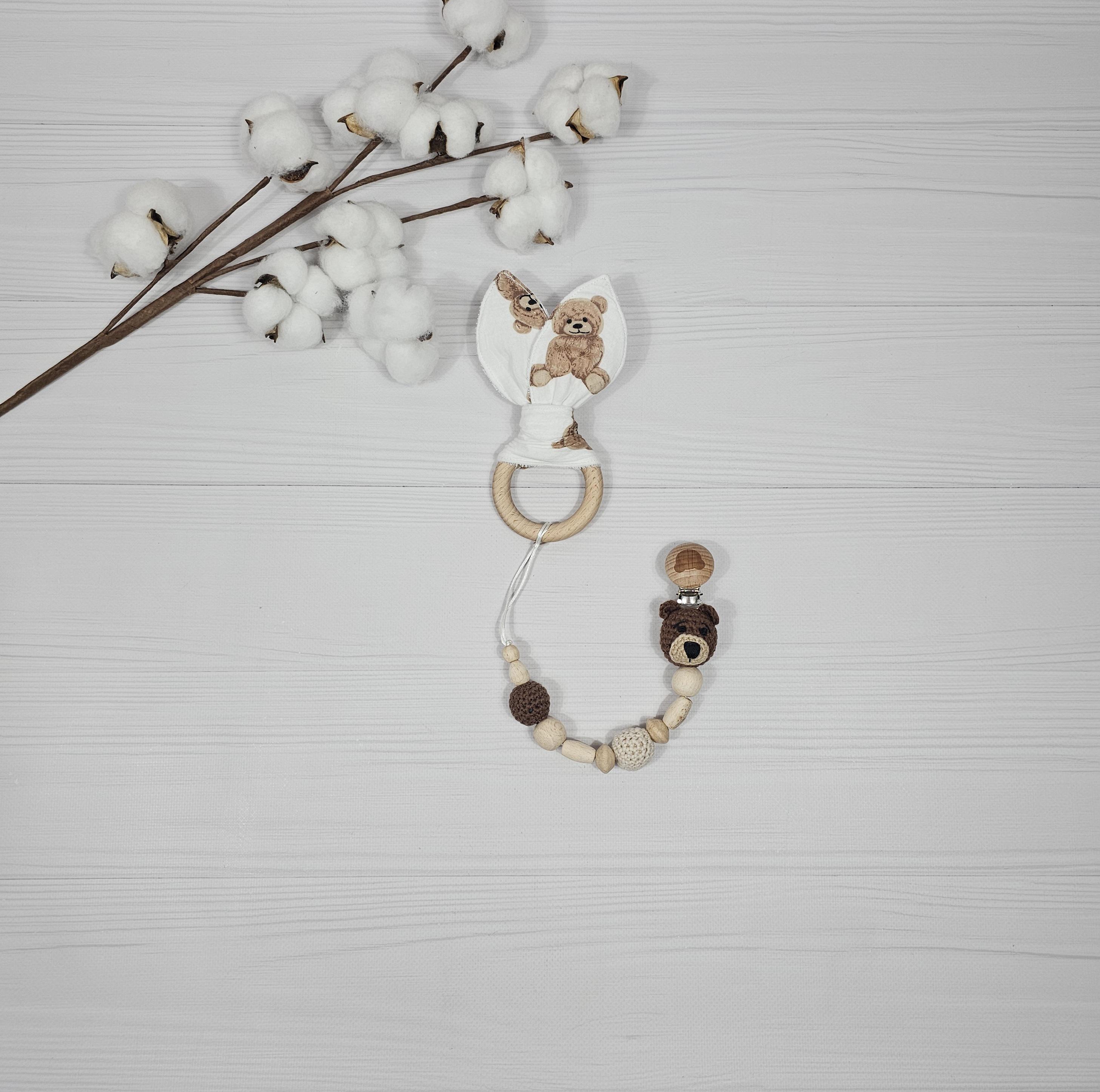 Набор детских пеленок A.L.Babybox Тедди с муслином Белый (NA 27209173) - фото 6