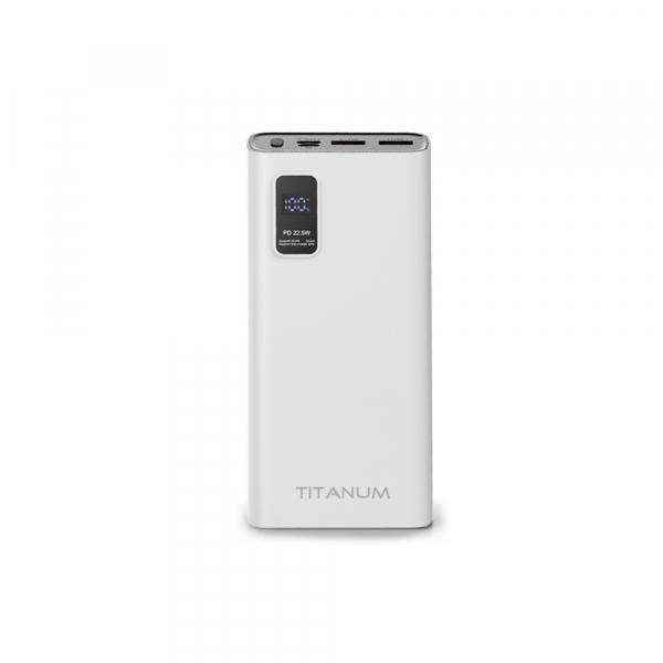 Повербанк Titanum 727S 20000 mAh 22,5 Вт Білий (27363) - фото 2