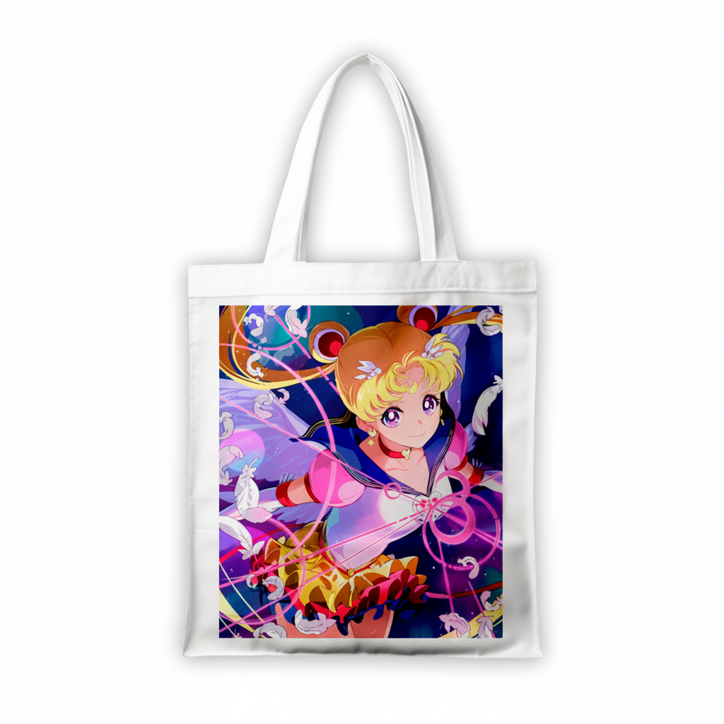 Сумка-шопер Sailor Moon из льна Белый (6733)