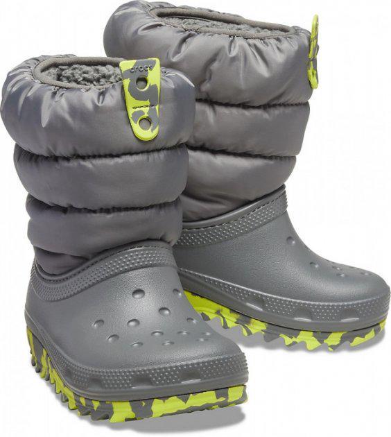 Сапоги детские зимние Crocs Kids Classic Neo Puff Boot р. 2/33,5/21,5 см Slate Grey (207684)
