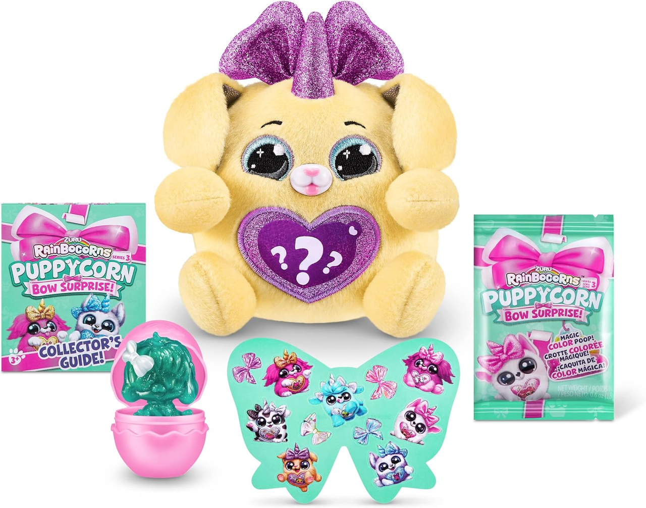 М'яка іграшка Rainbocorns Puppycorn Bow Surprise Plush Stuffed Animal - фото 3