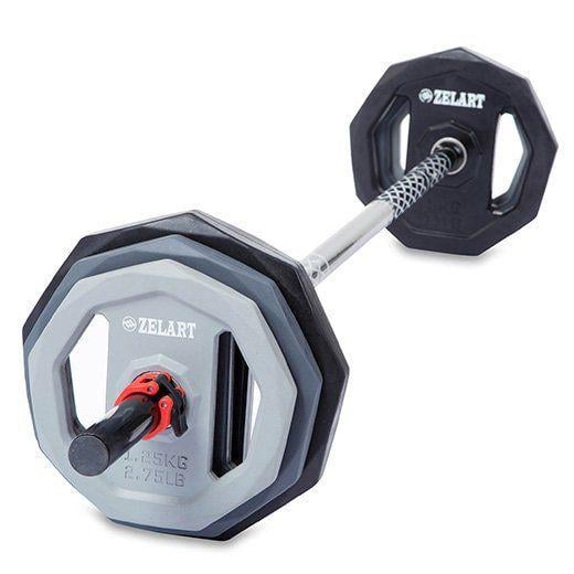 Штанга для фитнеса Zelart FI-0926 17,5 кг Черный (58363049)