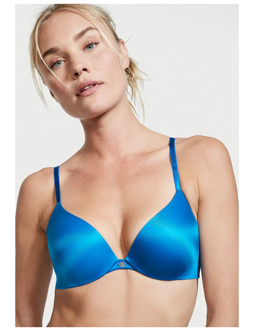 Бюстгальтер з пуш ап Victoria's Secret So Obsessed Smooth Push-Up Bra 70D Синій (19351801)