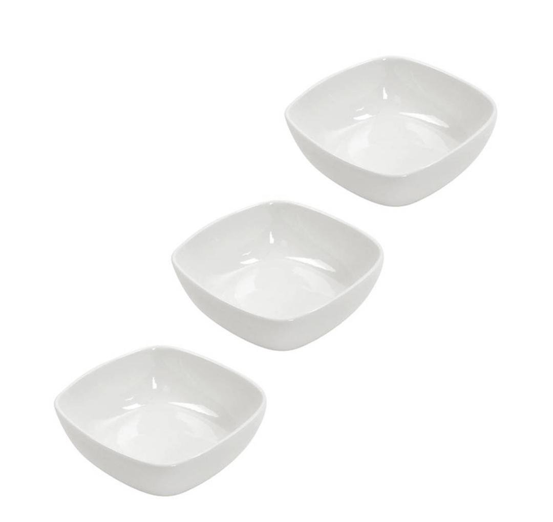 Набор соусниц Stenson фарфор 9,7х9,7 см 3 шт. Белый (R22052)