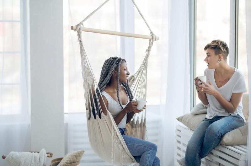 Кресло подвесное GardenLine к потолку Серый - фото 3