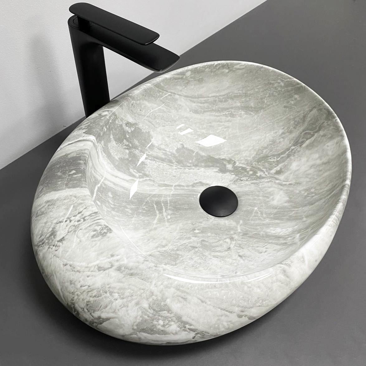 Умывальник накладной VBI RICCIA Light Stone Glossy (2810367468)