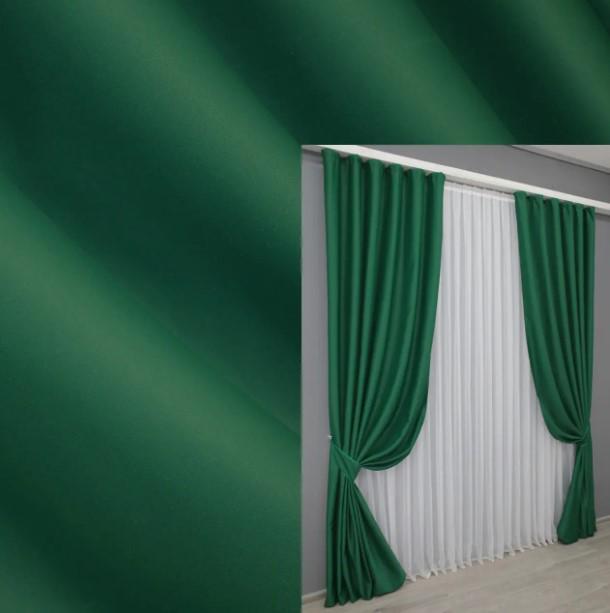 Комплект штор в гостиную/спальню Midnight блекаут 1,5х2,9 м 2 шт. Зеленый (1398ш) - фото 5 Комплект штор в гостиную/спальню Midnight блекаут 1,5х2,9 м 2 шт. Зеленый (1398ш) - фото 5