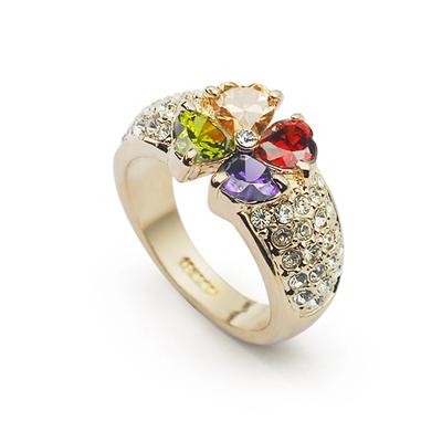 Кольцо с кристаллами Сваровски 95705 Italina р. 16,5 Разноцветный (20481994)