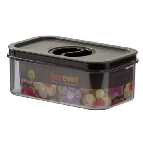 Контейнер вакуумний пластиковий HEREVIN Canister-Vacuum Lid-White-Black 9,5x15,3x6 см 0,6 л (161174-000)