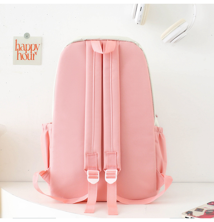 Школьный рюкзак для девочки Ушки 3в1 5-11 класс Бело-Розовый (27668042) - фото 3