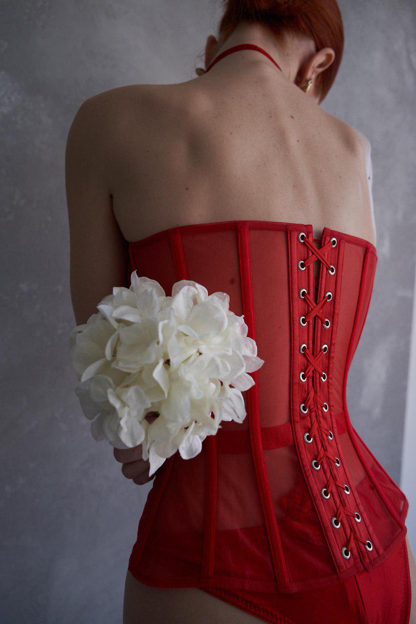 Корсет Classic Lilu с атласными чашками 80C M Красный (001/2) - фото 3 Корсет Classic Lilu с атласными чашками 80C M Красный (001/2) - фото 3