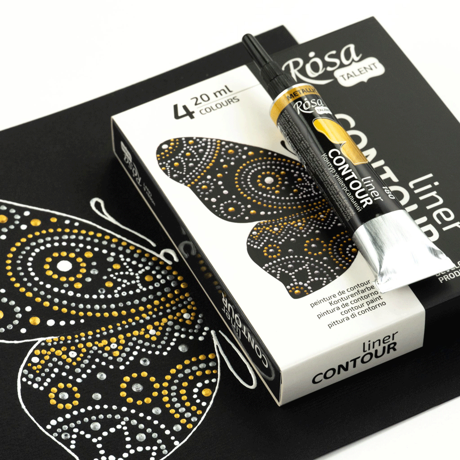 Набор контуров ROSA Talent классические цвета и металлики 4х20 мл (4823098544715) - фото 5 Набор контуров ROSA Talent классические цвета и металлики 4х20 мл (4823098544715) - фото 5