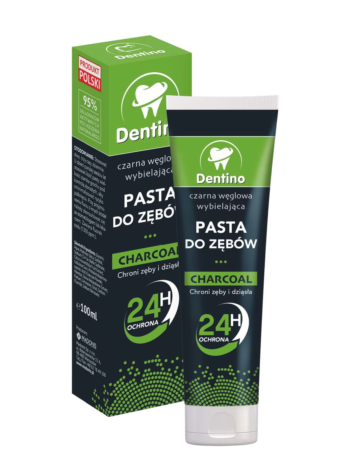 Отбеливающая зубная паста Dentino с древесным углем 100 мл (38000276)