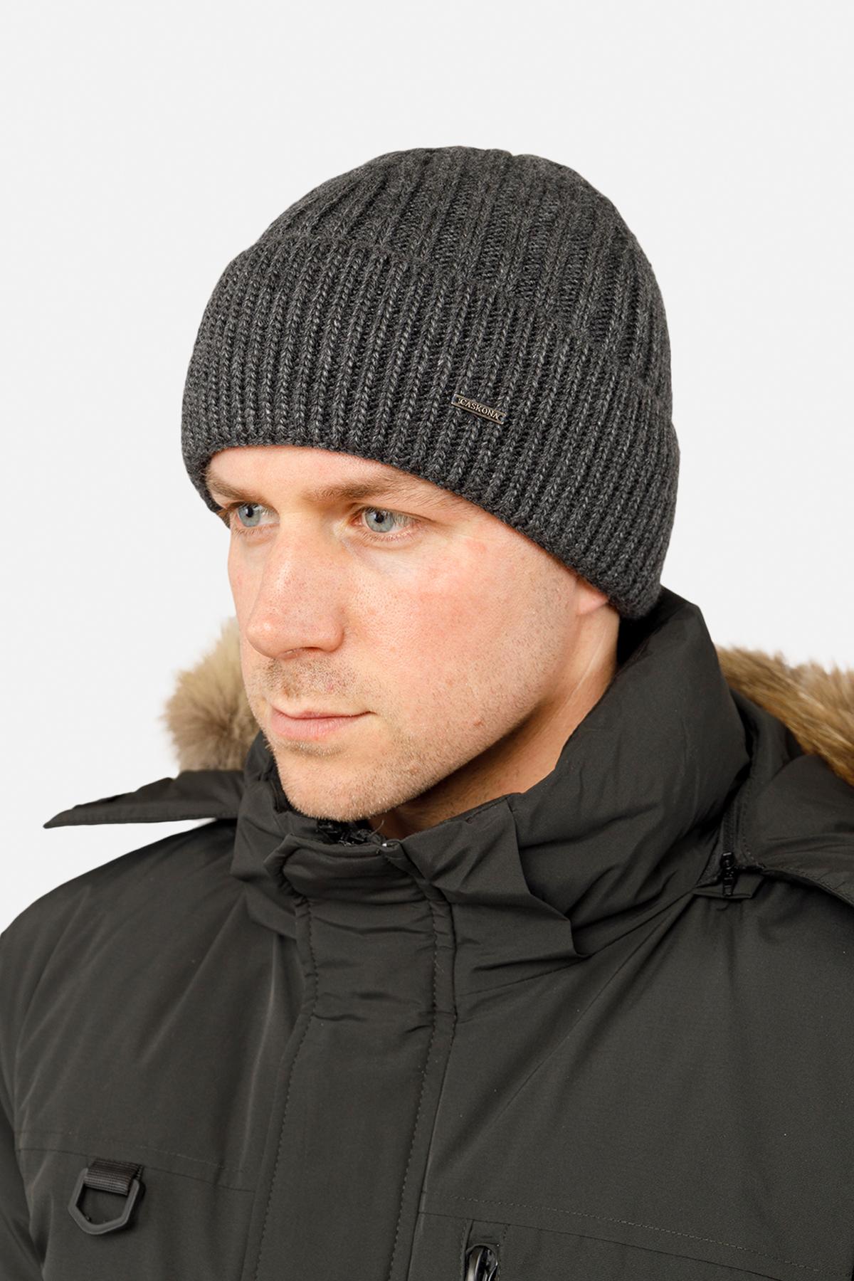 Шапка мужская 58-60 см Темно-серый (ЦБ-00260746)