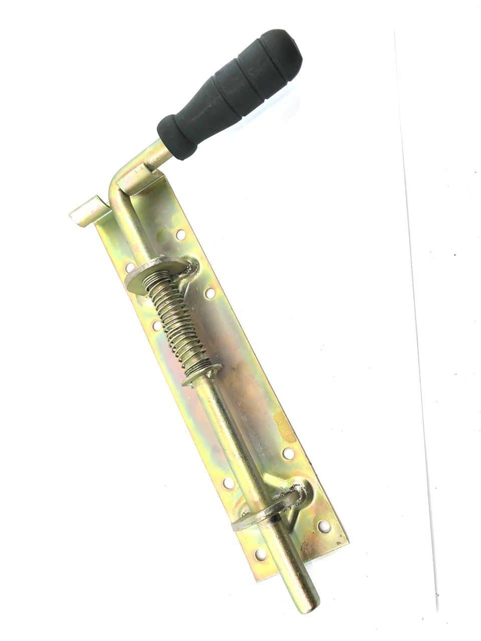 Засов Пружина-12 с ручкой 200x60 мм Цинковый