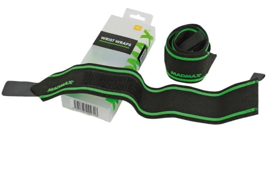Кистевые бинты MadMax MFA-298 Wrist Wraps пара 18" Black/Green (MFA-298-U)