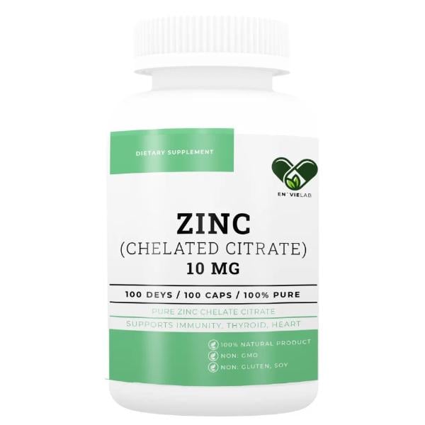 Микроэлемент цинк Envie Lab Zinc Cahelated Citrate 10 мг 100 капс. (000022326)