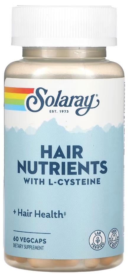 Комплекс для здоровья волос кожи и ногтей Solaray Hair Nutrients 60 вегетарианских капсул