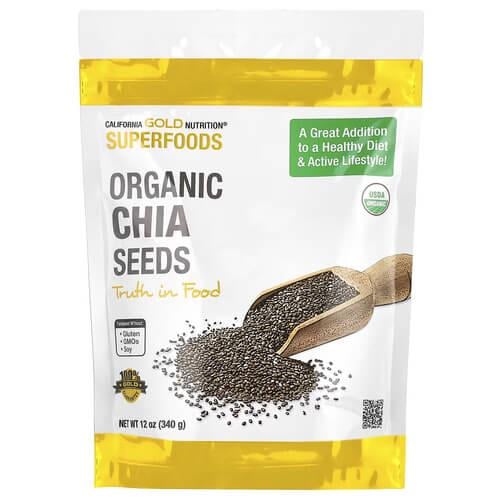 Бобовые и семена CGN Organic Chia Seeds 340 г (CGN-01217)