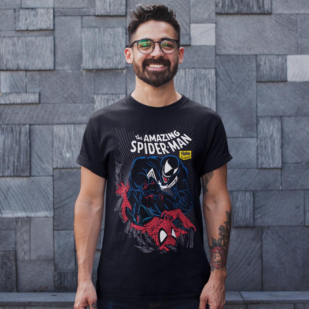 Футболка унисекс Spider Man The Amazing Spider Man Venom Is Back 4XL Черный (0000009700)