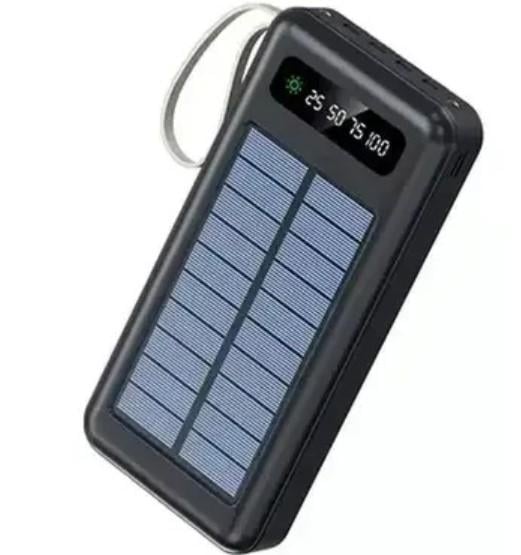 Батарея мобільна універсальна UKC Solar Smart 1015 з сонячною панеллю 10000 mAh Black (tf5085) - фото 1