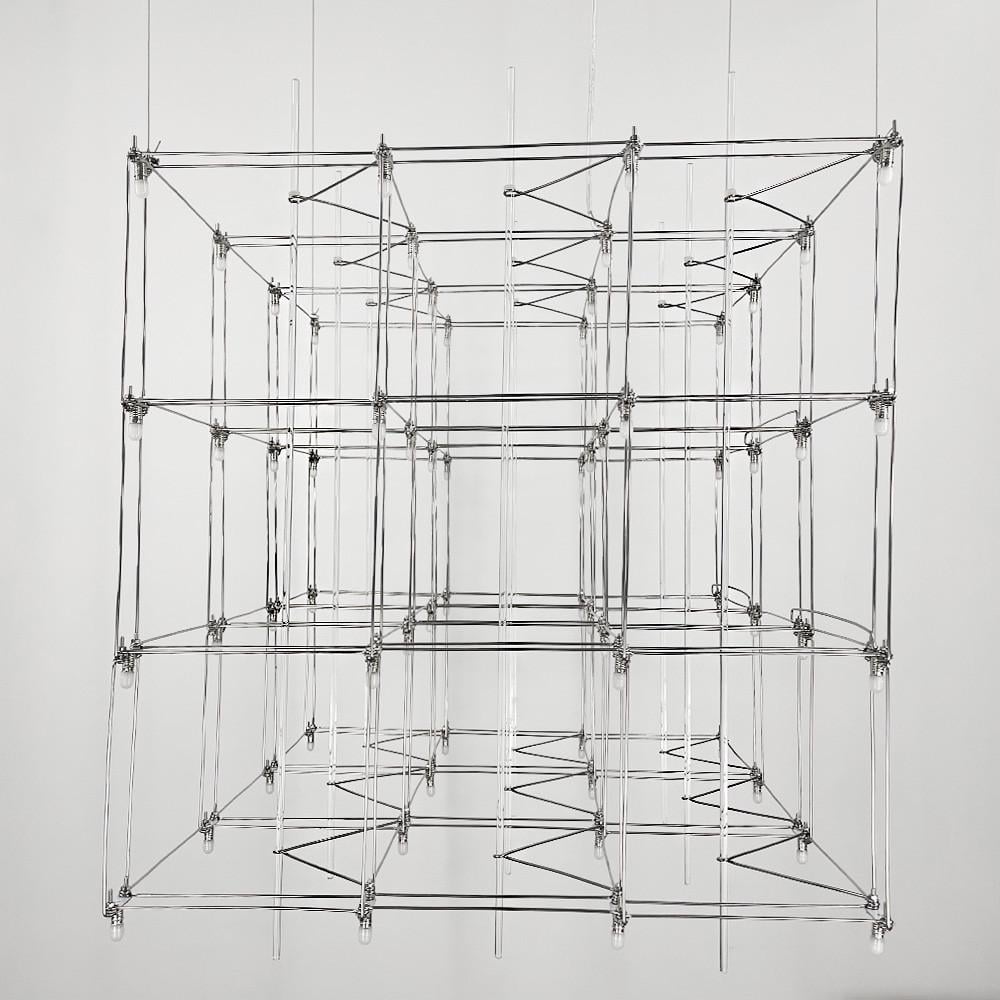 Светильник геометрический в форме параллелепипеда 120х60х60 см (MJ 200 CH) Светильник геометрический в форме параллелепипеда 120х60х60 см (MJ 200 CH)