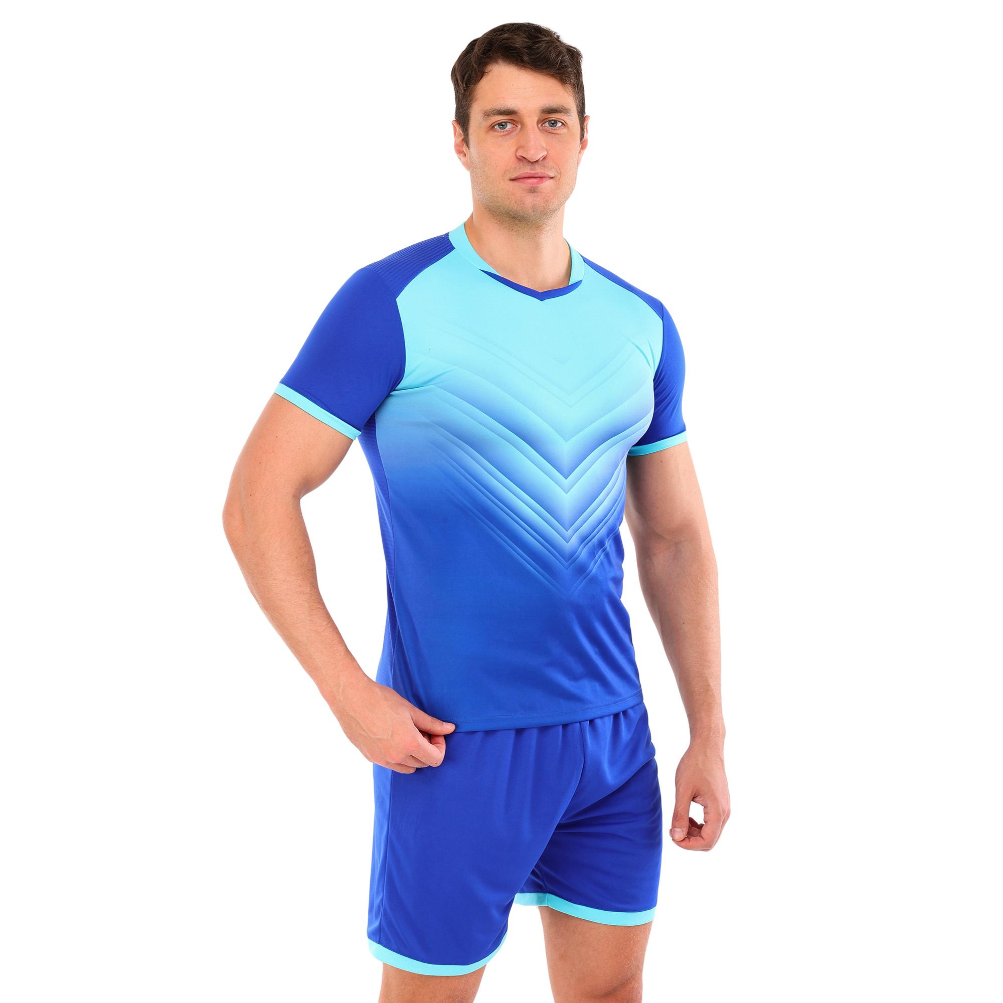 Форма футбольная комплект Lingo JG-6317 футболка/шорты полиэстер 3XS Синий-голубой (JG-6317_Синий-голубой_3XS)