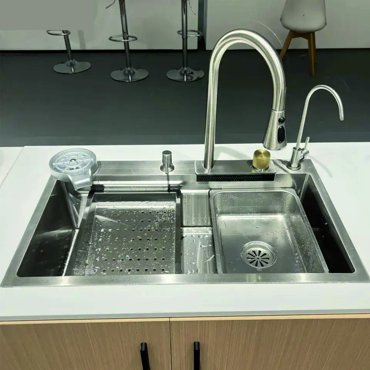 Кухонна раковина з неіржавкої сталі багатофункціональна 680x460x220 мм (482018908) Кухонна раковина з неіржавкої сталі багатофункціональна 680x460x220 мм (482018908)