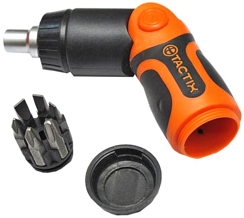 Викрутка Tactix 7в1 поворотна з тріскачкою/бітами PH/SL (INSOTOTVMSB7000BT0)