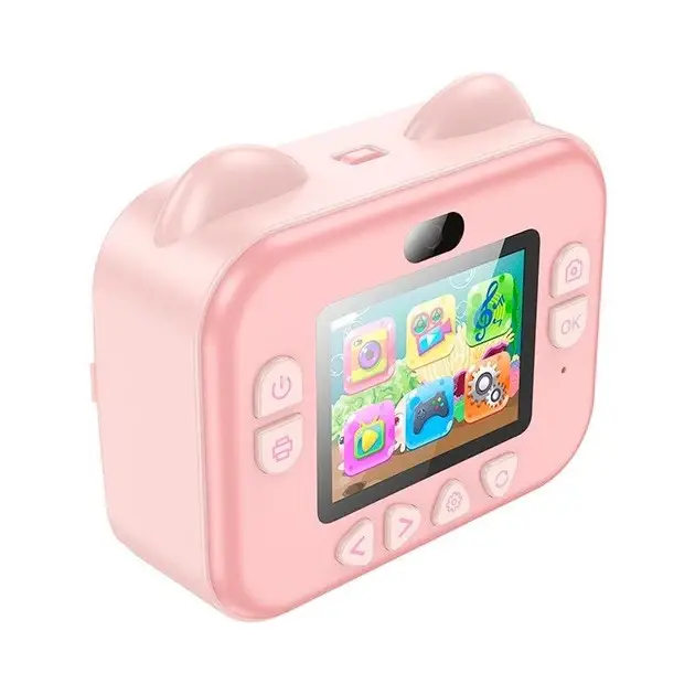 Фотоаппарат детский Hoco DV204 Dual-Camera Children Printing Camera Pink