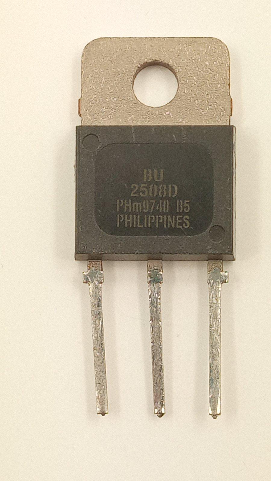 Транзистор BU2508D NPN+D 1500V 15A 16-64 kHz SOT-93 (02673)