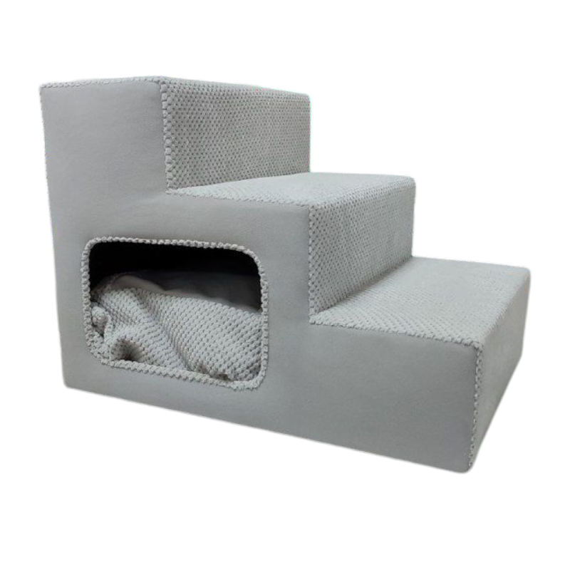 Сходинки для собачок з входом 55х40х40 см праві Сірий - фото 3