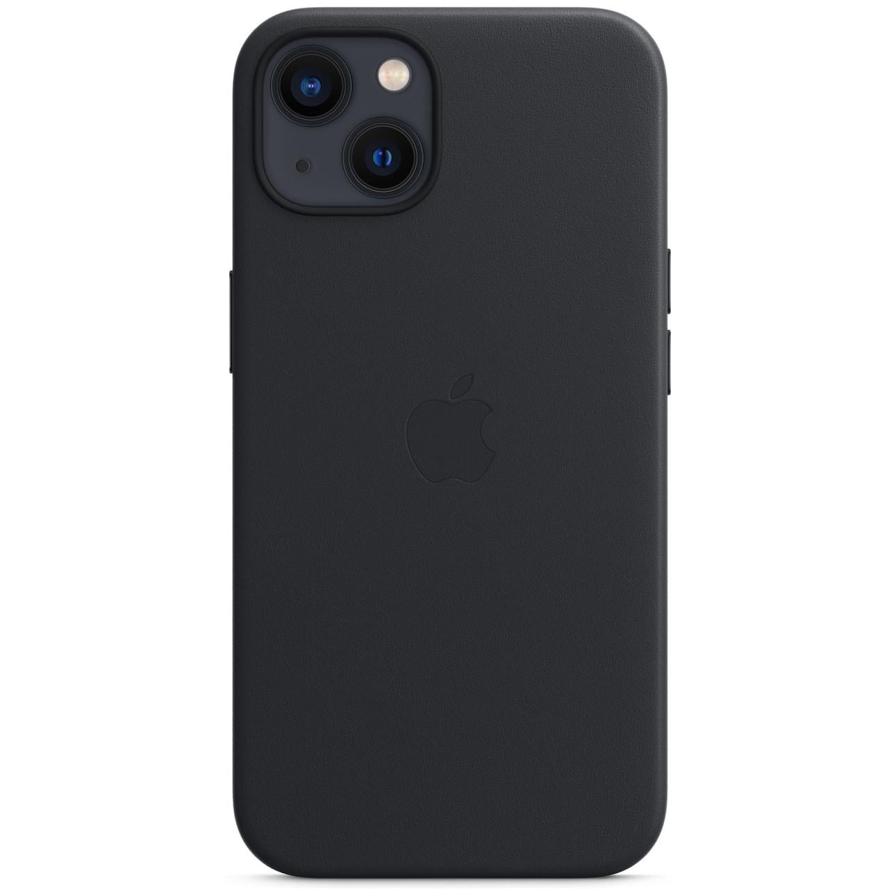 Кожанный чехол-накладка Apple Leather Case with MagSafe for iPhone 13, Midnight (HC)