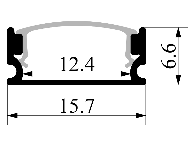 Профиль алюминиевый анодированный LEDUA АЛ-37 + рассеиватель для LED ленты накладной 2 м (4333) - фото 4 Профиль алюминиевый анодированный LEDUA АЛ-37 + рассеиватель для LED ленты накладной 2 м (4333) - фото 4