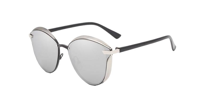 Женские солнцезащитные очки KINGSEVEN DESIGN N7824 Кошачий глаз с поляризованными линзами Серебряный