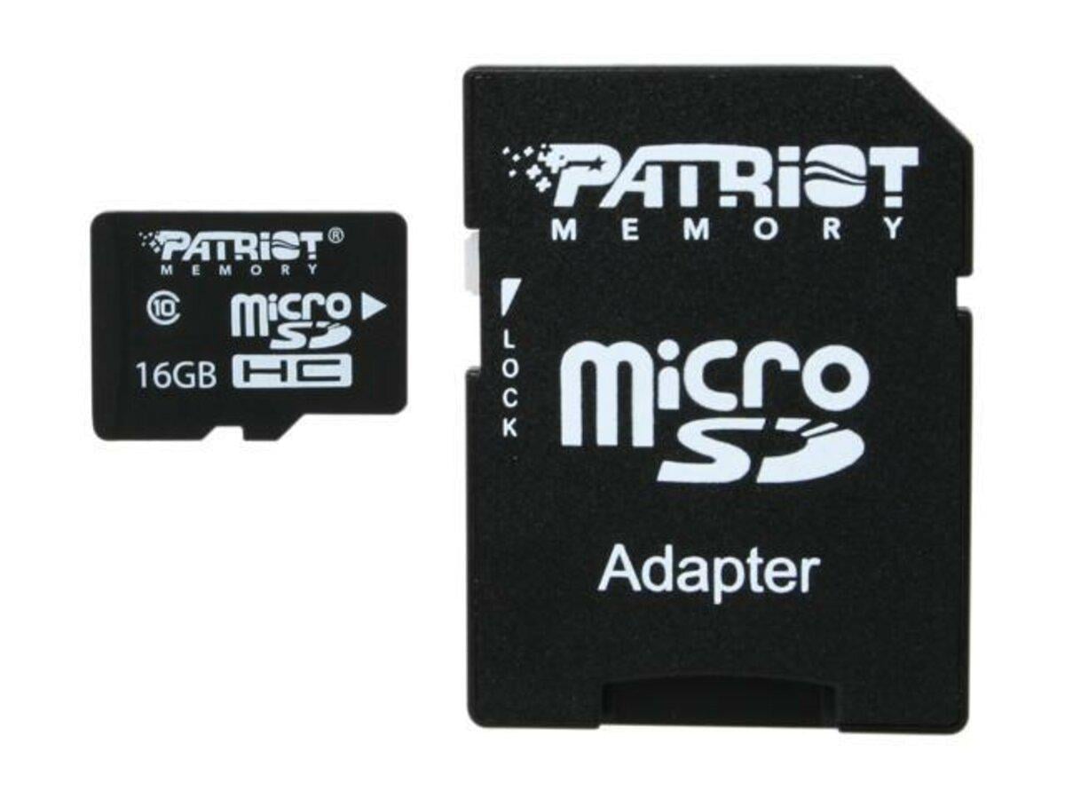 Карта памяти microSDHC Patriot LX Series 16 Gb class 10