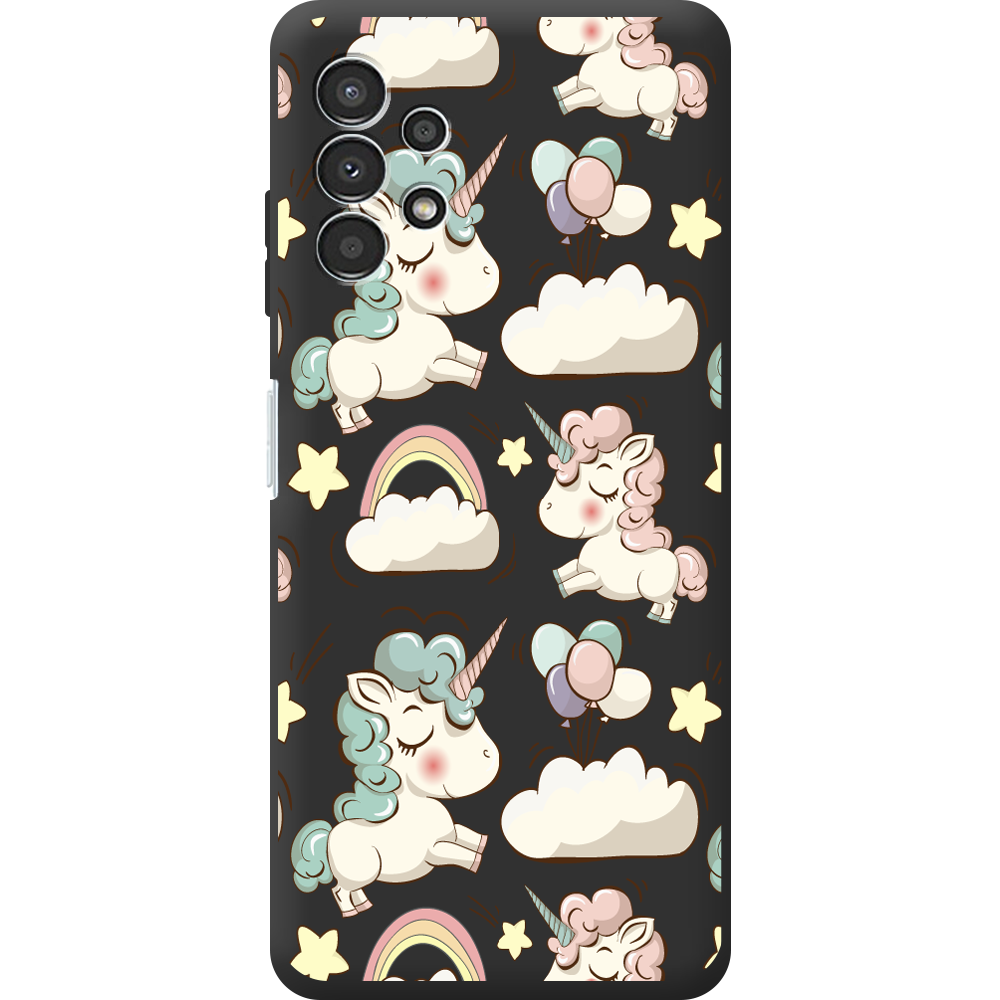 Чехол BoxFace Samsung Galaxy A32 5G (A326) Unicorns Черный силикон (44333-cc2-44336)